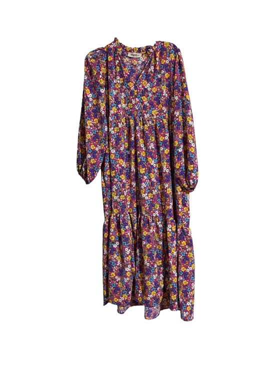 Haptics Dresses & Skirts - Floral V-Neck Tiered Maxi Dress